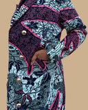 Motun African Print Blazer Dress