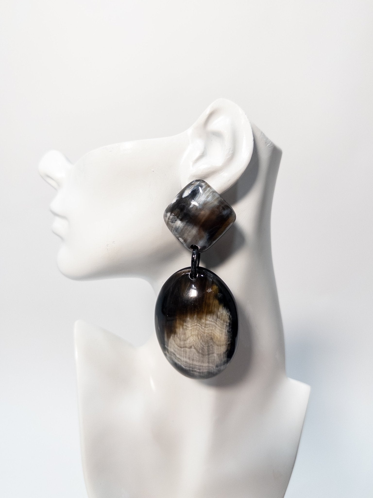 Natural Series: Afro Color POP Horn Drop Earrings