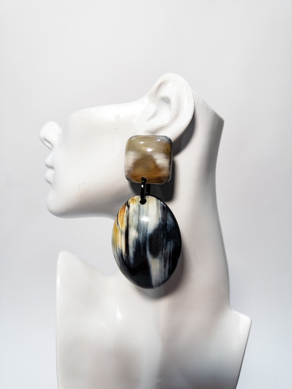Natural Series: Afro Color POP Horn Drop Earrings