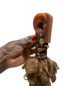 Nonso Square top flower petal earrings