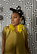 Nonso Square top flower petal earrings