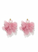 Nonso Square top flower petal earrings