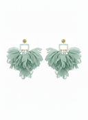 Nonso Square top flower petal earrings