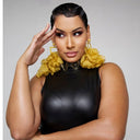 Nonso Square top flower petal earrings