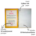 Dream Big, Hustle Harder Motivational Notebook