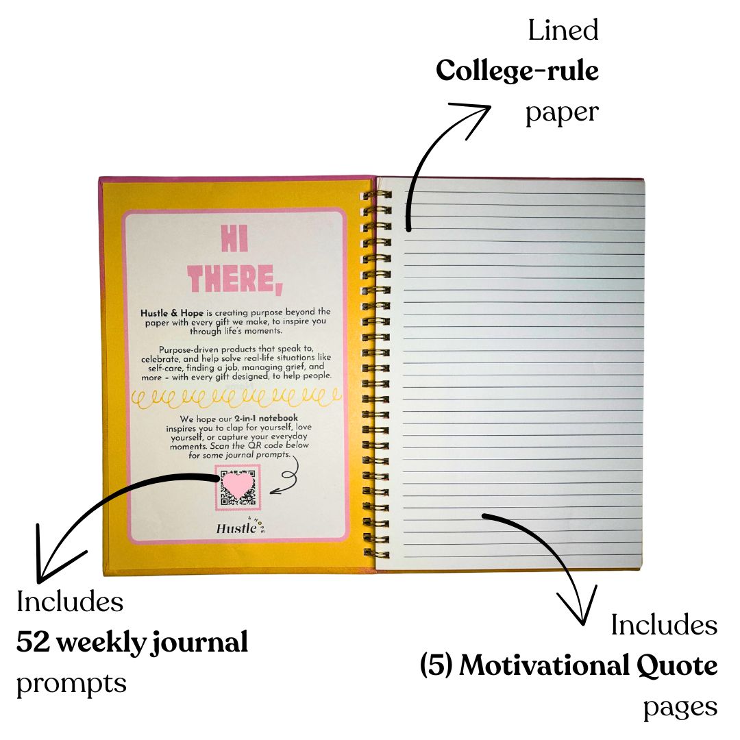 Dream Big, Hustle Harder Motivational Notebook