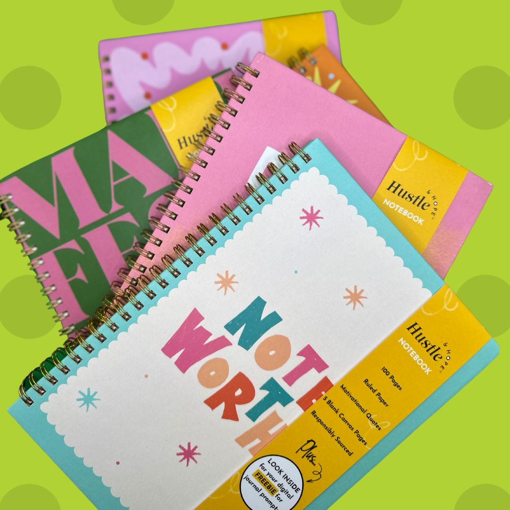 Dream Big, Hustle Harder Motivational Notebook