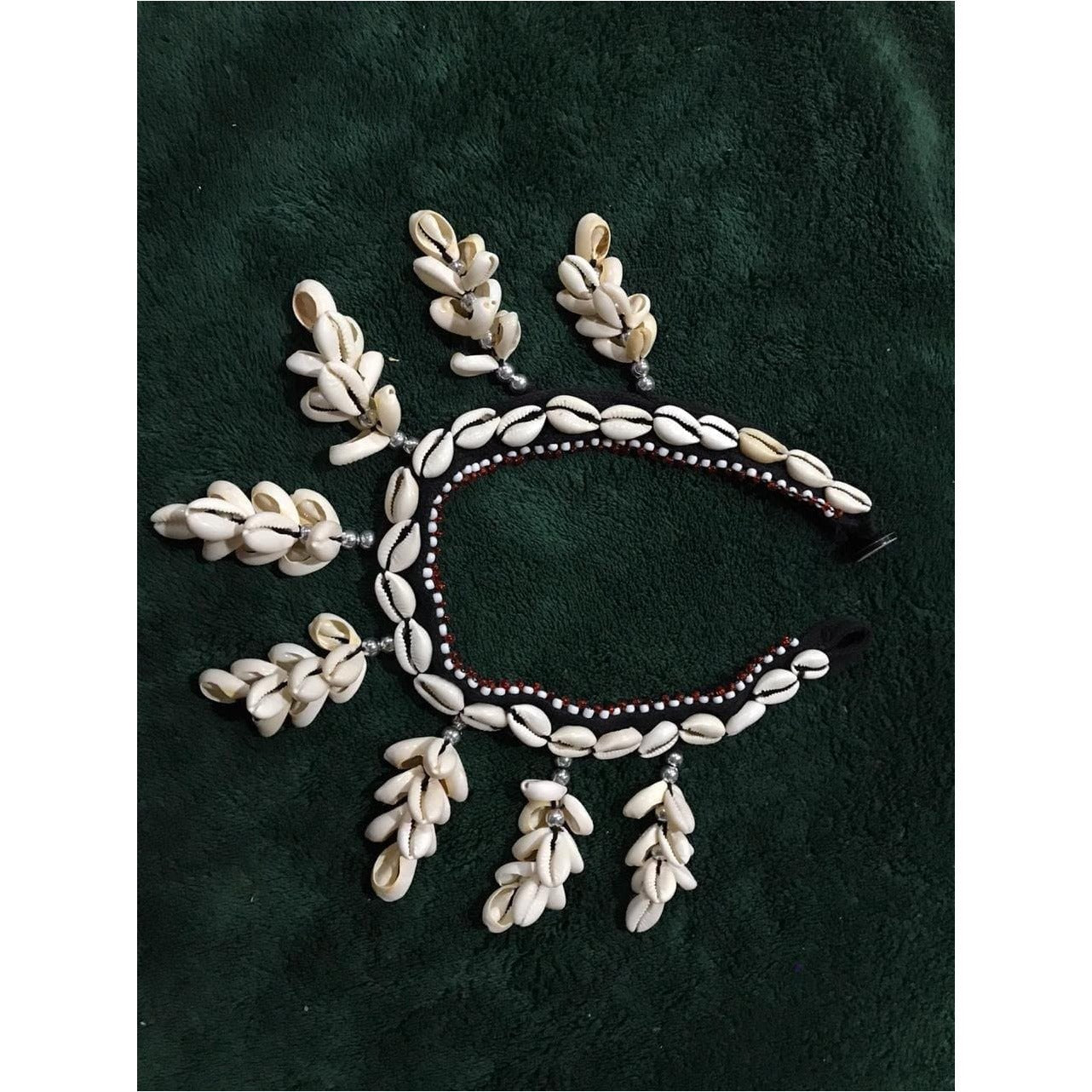 Obaa Serwaa cowry / cowrie shell choker or Reversible headpiece