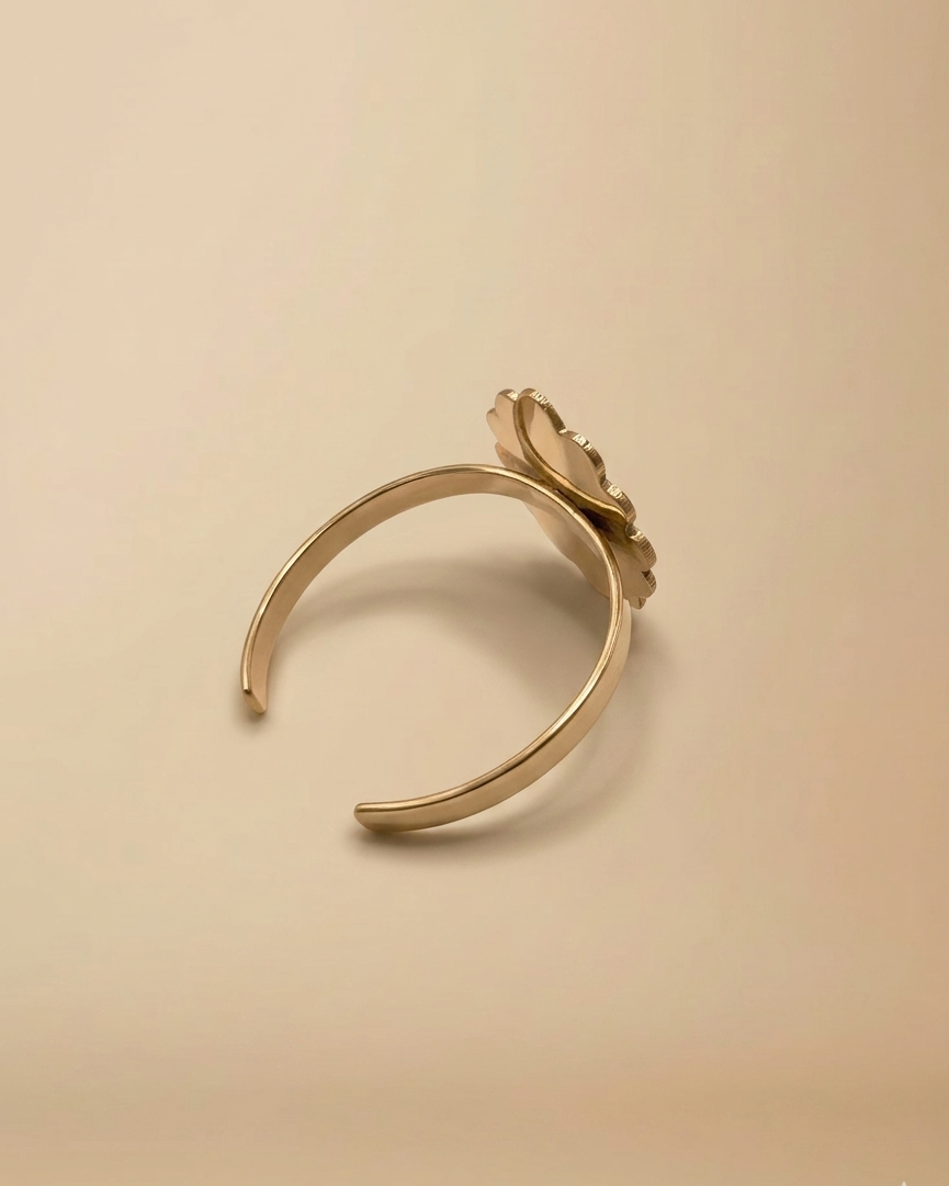 Oval Spiral Brass Bracelet