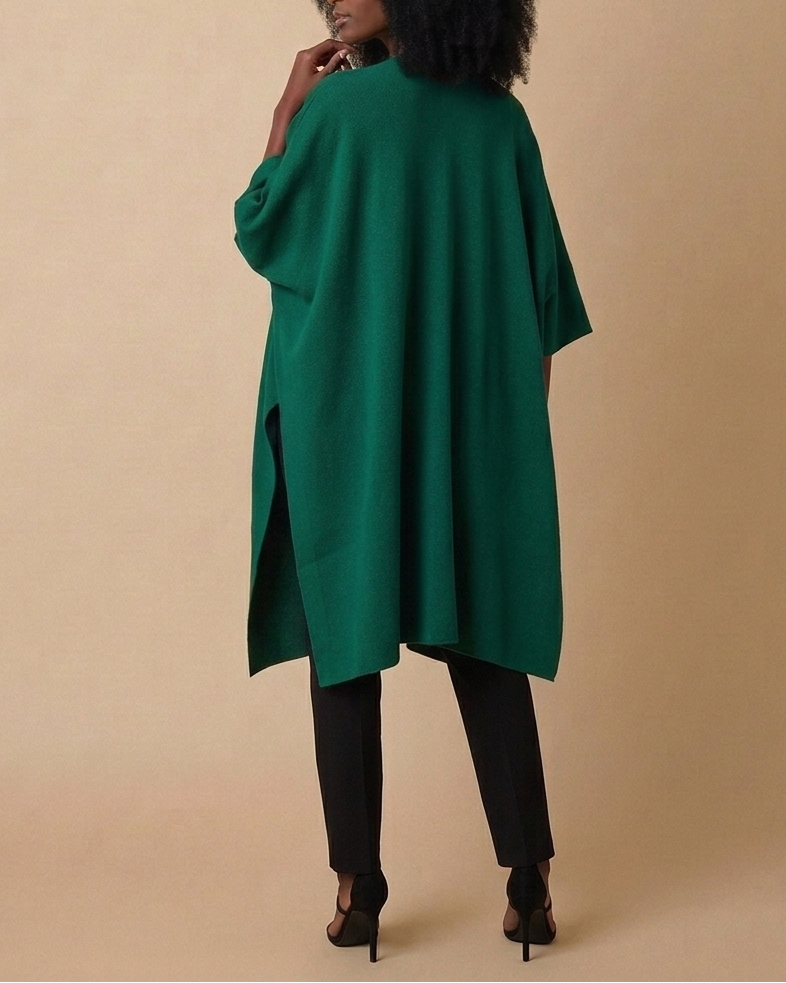 Plain Poncho With Pockets