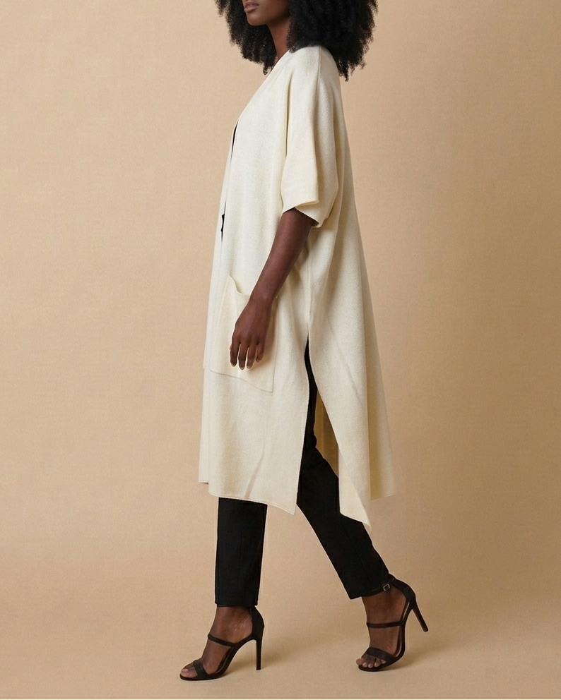Plain Poncho With Pockets