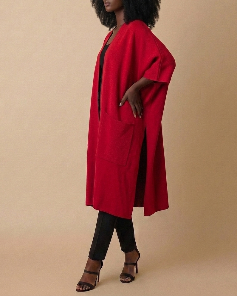 Plain Poncho With Pockets