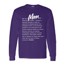 I AM HIM — Man Definition | White Ink | Long Sleeve Tee | Definitions of HIM Collection