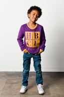 Purple and Gold HBCU Legacy Kids Crewneck