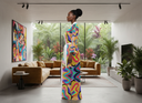 ABEILLE CREATIONS- Queen Cleopatra -Long Kimono Robe