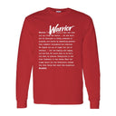 I AM HIM — Warrior Definition | White Ink | Long Sleeve Tee | Definitions of HIM Collection