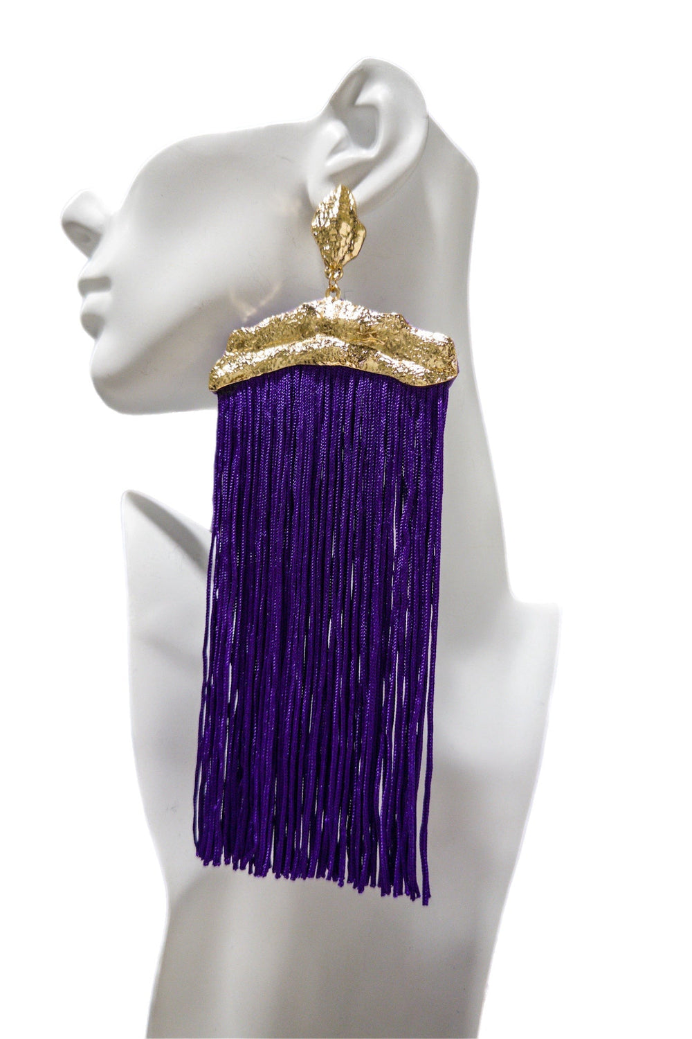 Red XL Fringe Symphony Earrings