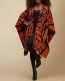 Reversible Poncho Without Fringe