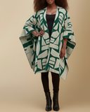 Reversible Poncho Without Fringe