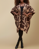 Reversible Poncho Without Fringe