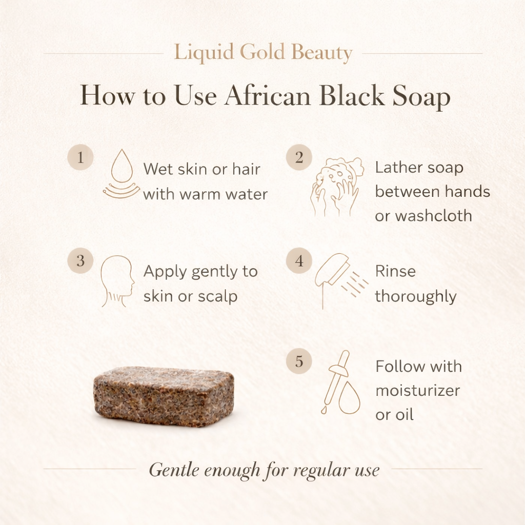 Raw African Black Soap for Healthier Skin and Hair