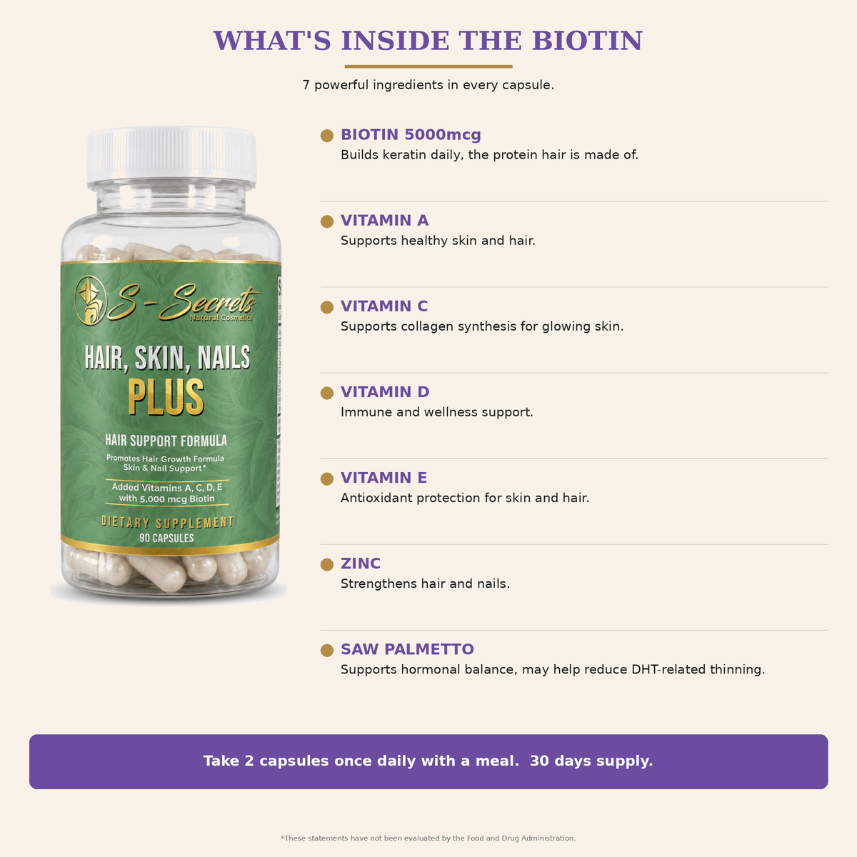 Biotin Hair Skin & Nails 5000mcg