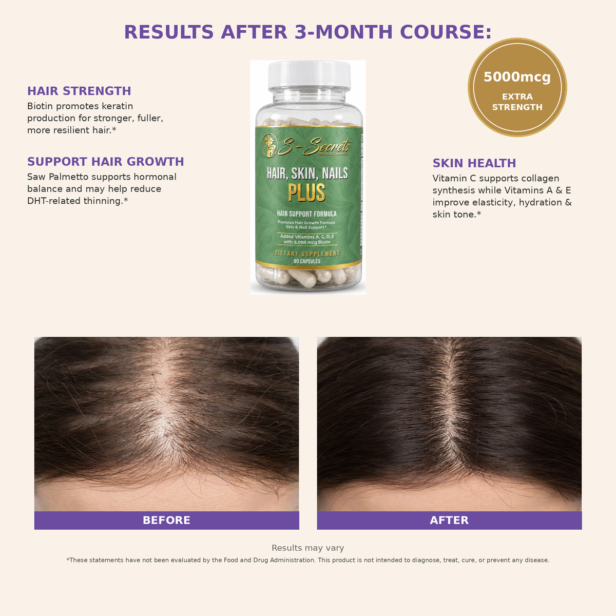 Biotin Hair Skin & Nails 5000mcg