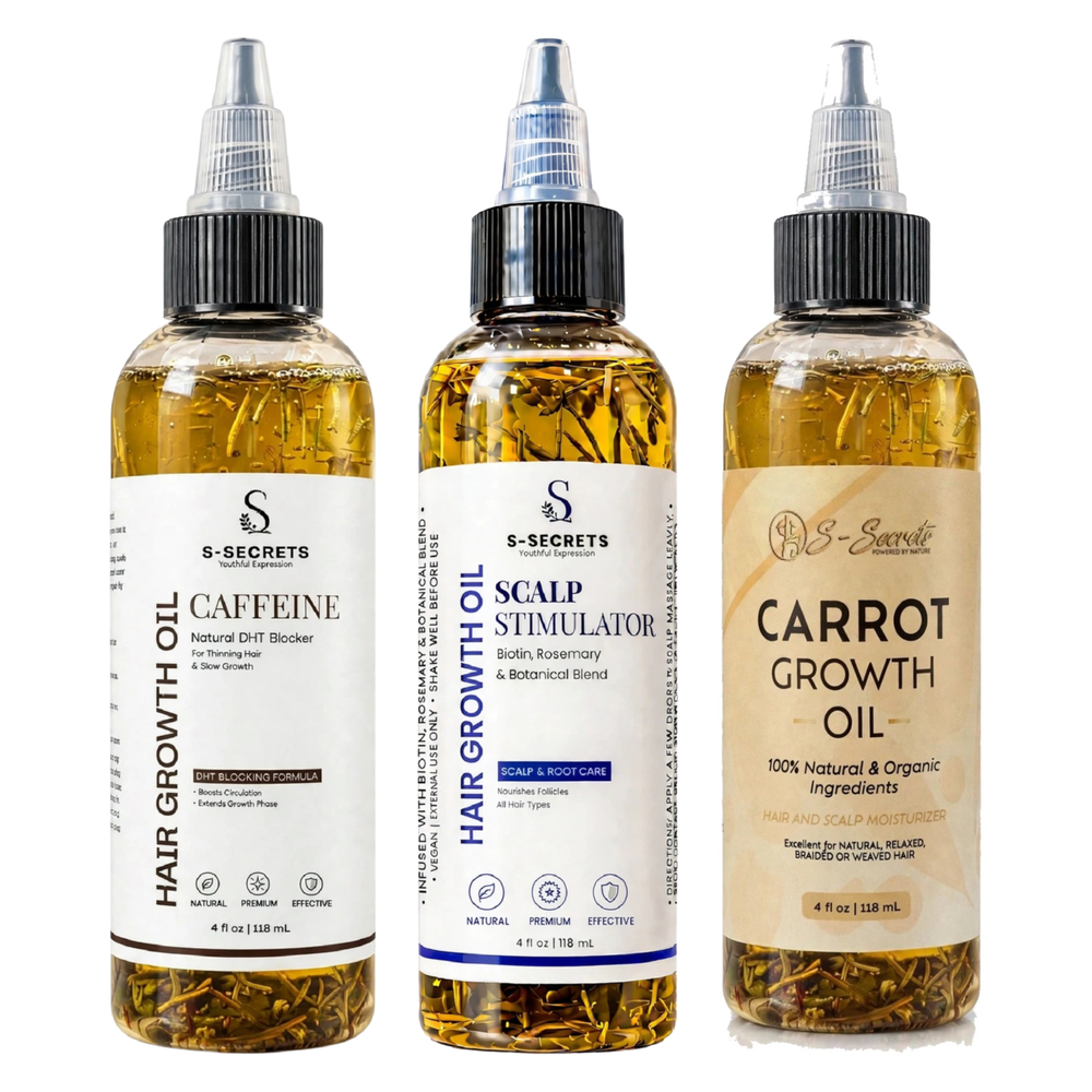 Hair Growth Oil Bundle – 3 x 4oz