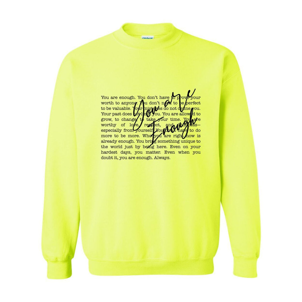 You Are Enough — The Gospel of Worthiness | Women's Crewneck | Definitions of Her Collection