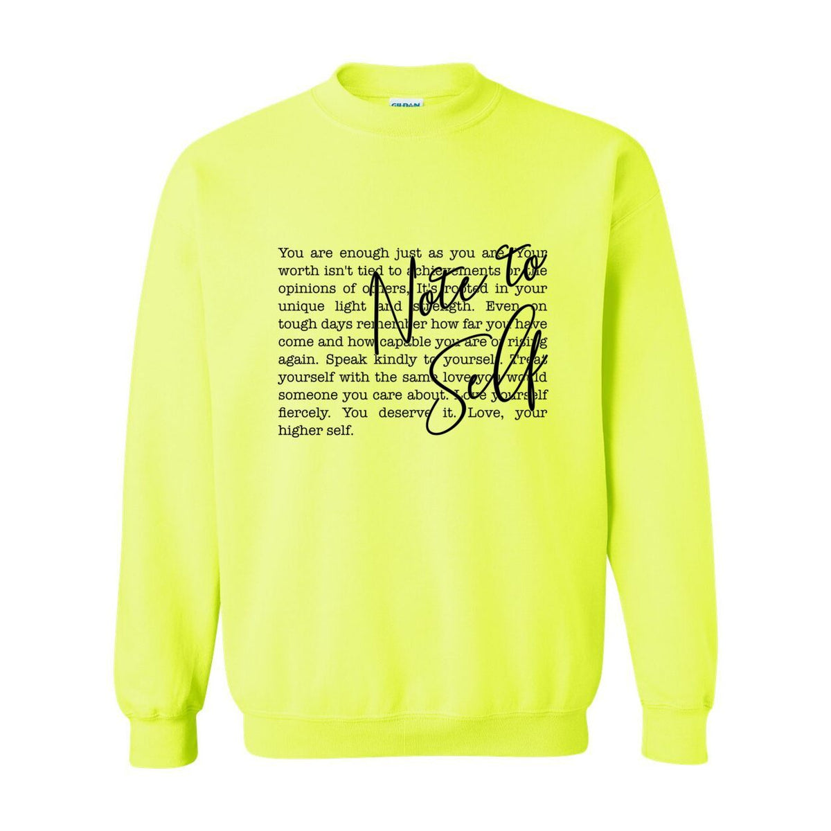 Note to Self — Sacred Reminders | Women's Crewneck | Definitions of Her Collection