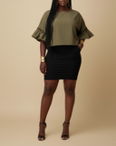 Side Frill Kaftan Top