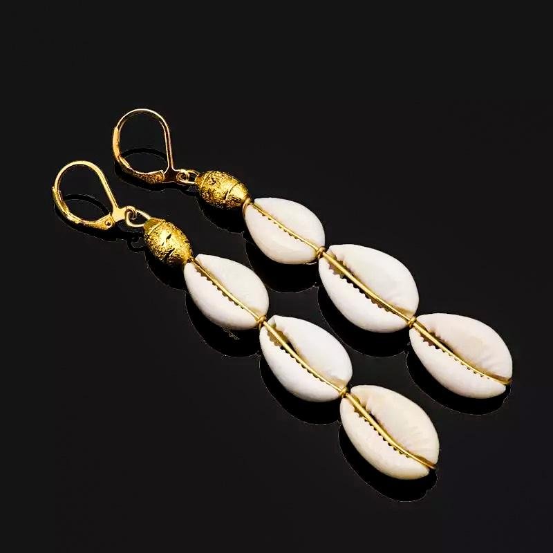 sidea Small Cowry /Cowrie Shell tiered earrings