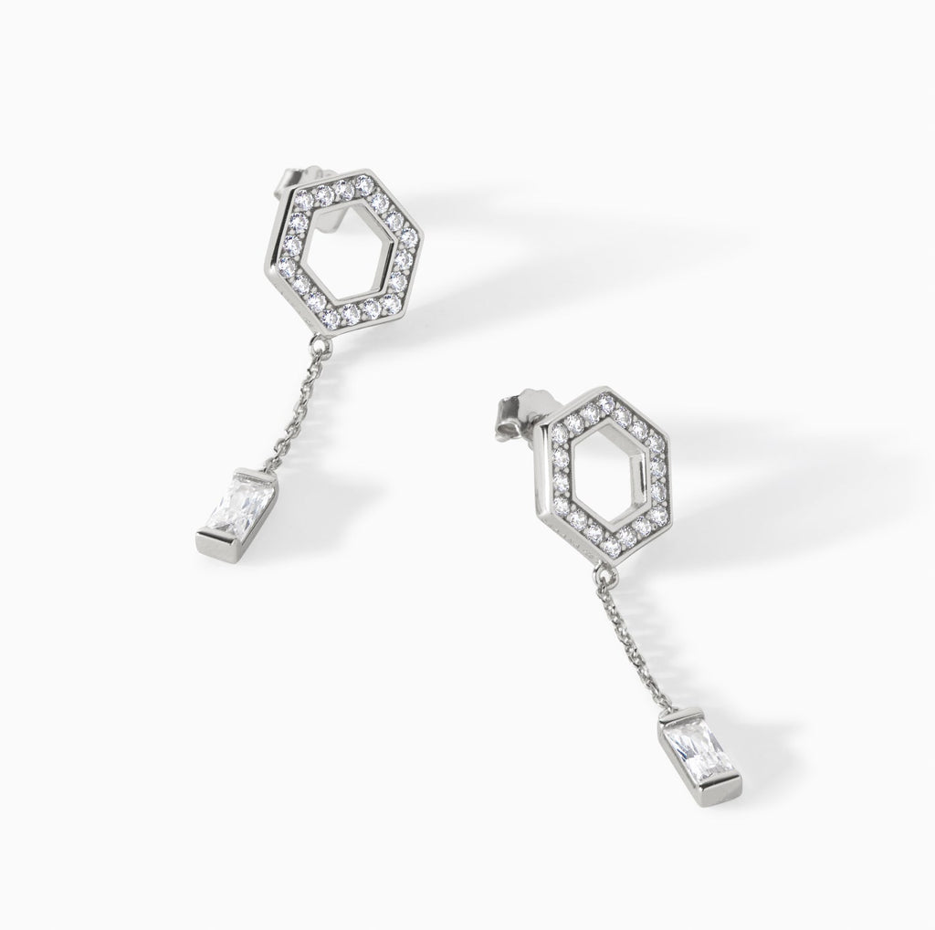 The Tyra Baguette Drop Earrings