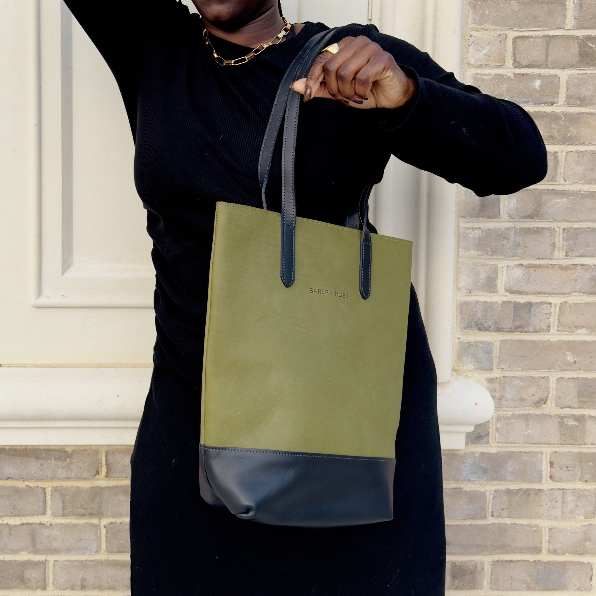 Slender Kenya Tote Bag: Olive Green