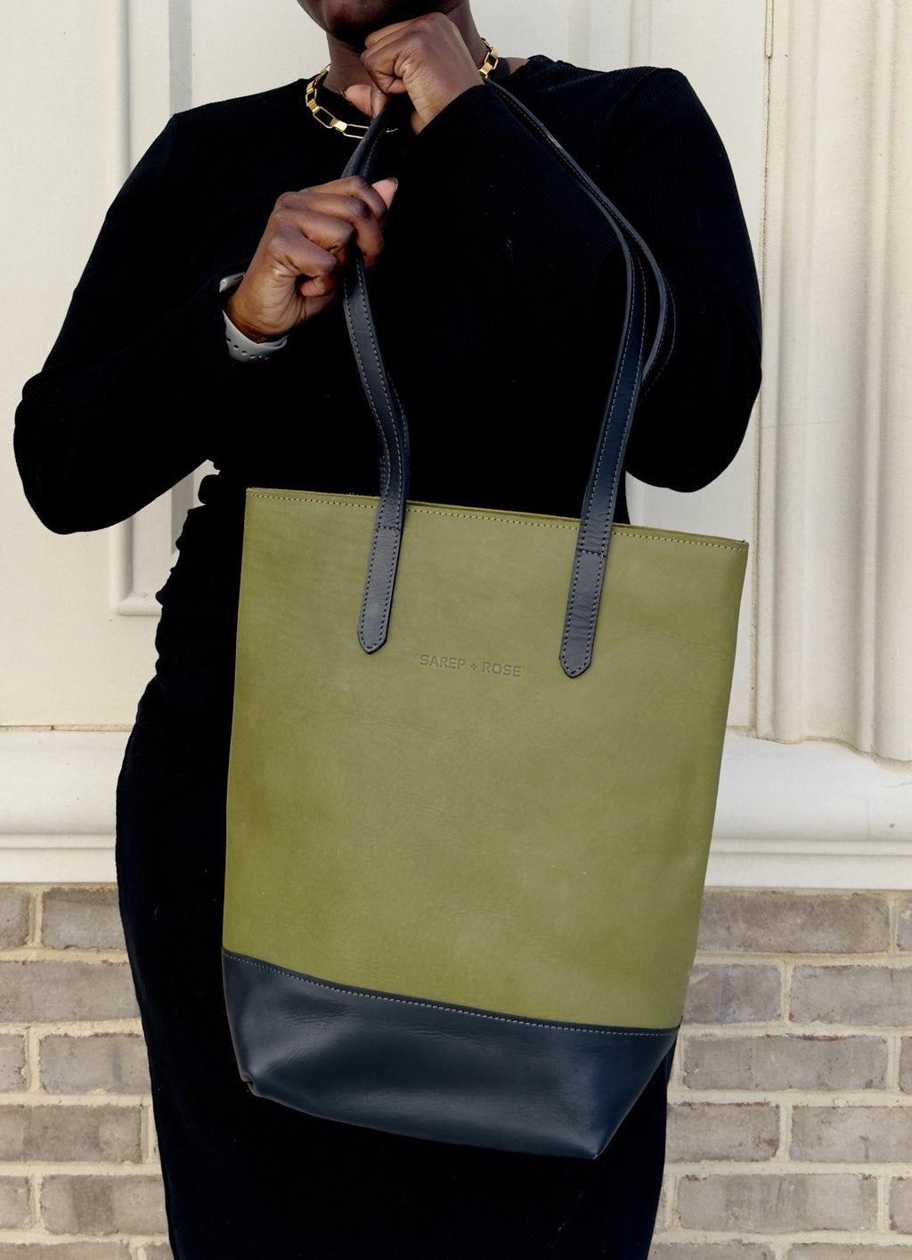 Slender Kenya Tote Bag: Olive Green