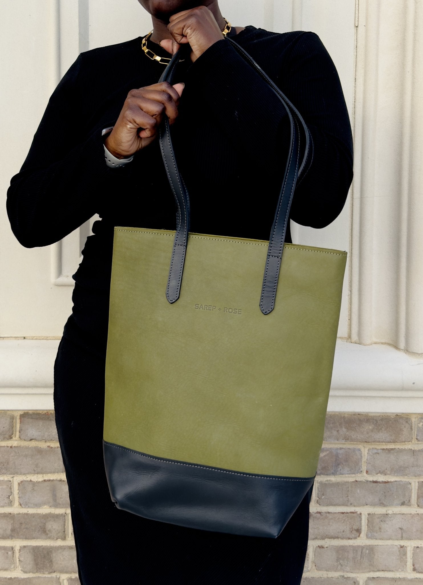 Slender Kenya Tote Bag: Olive Green
