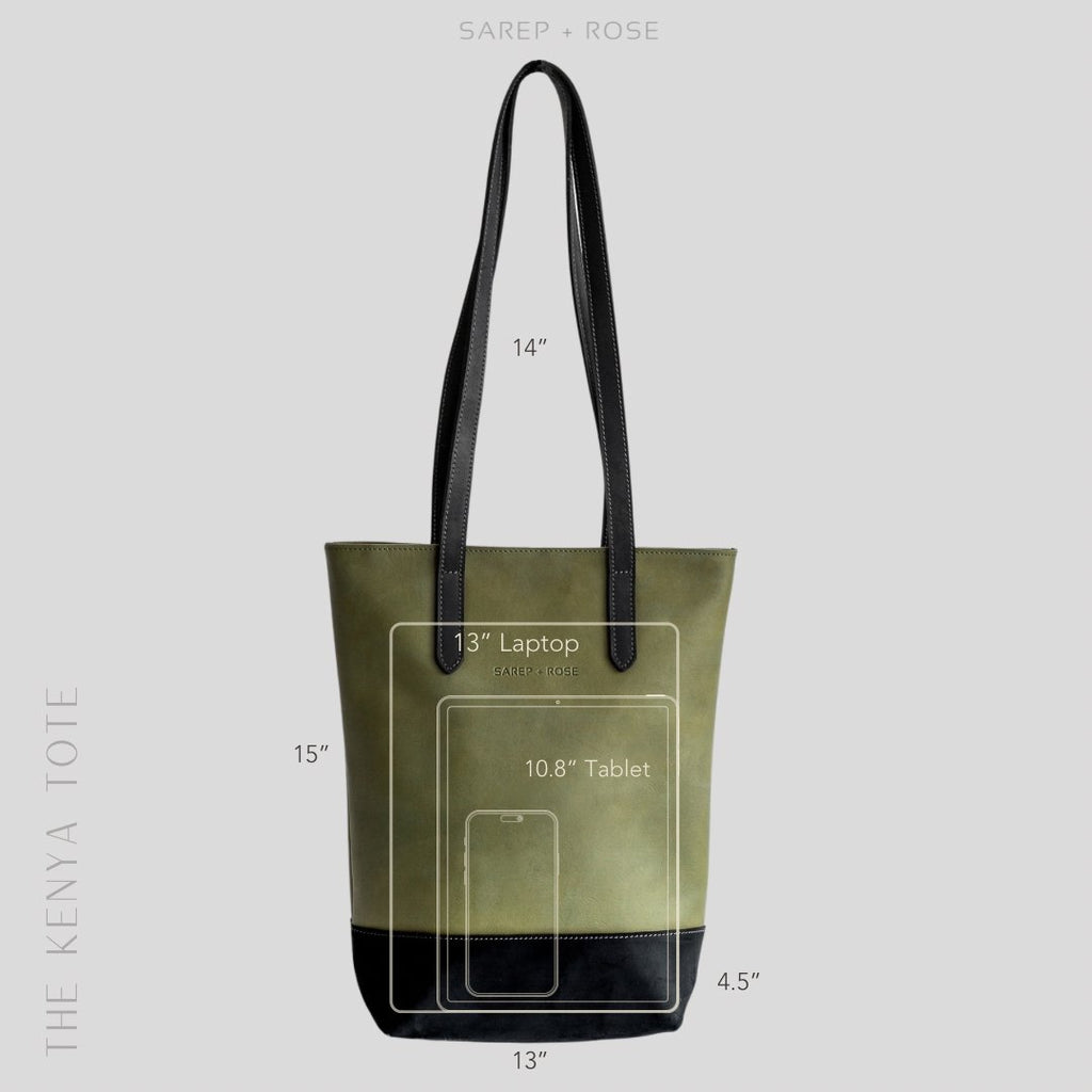 Slender Kenya Tote Bag: Olive Green