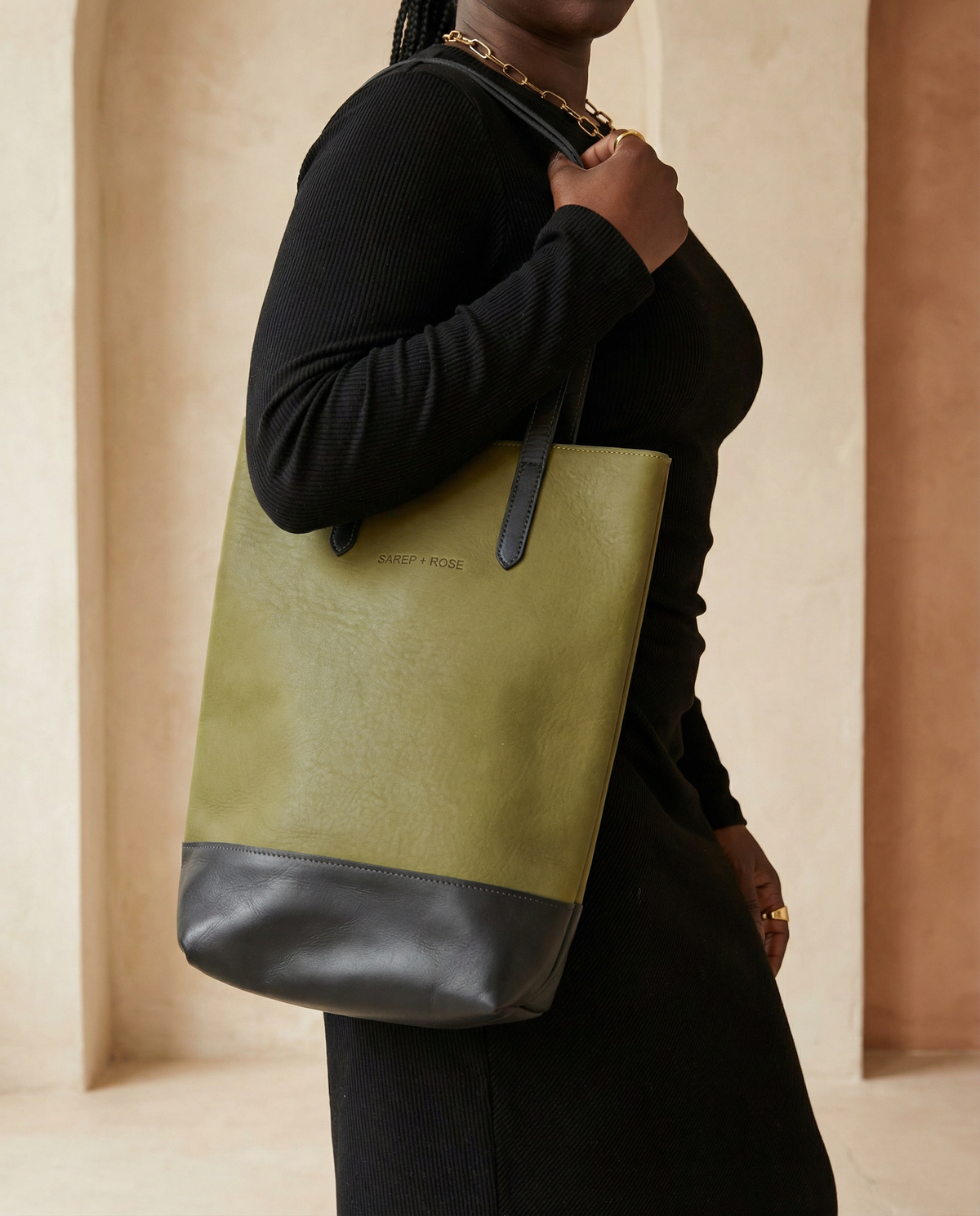 Slender Kenya Tote Bag: Olive Green