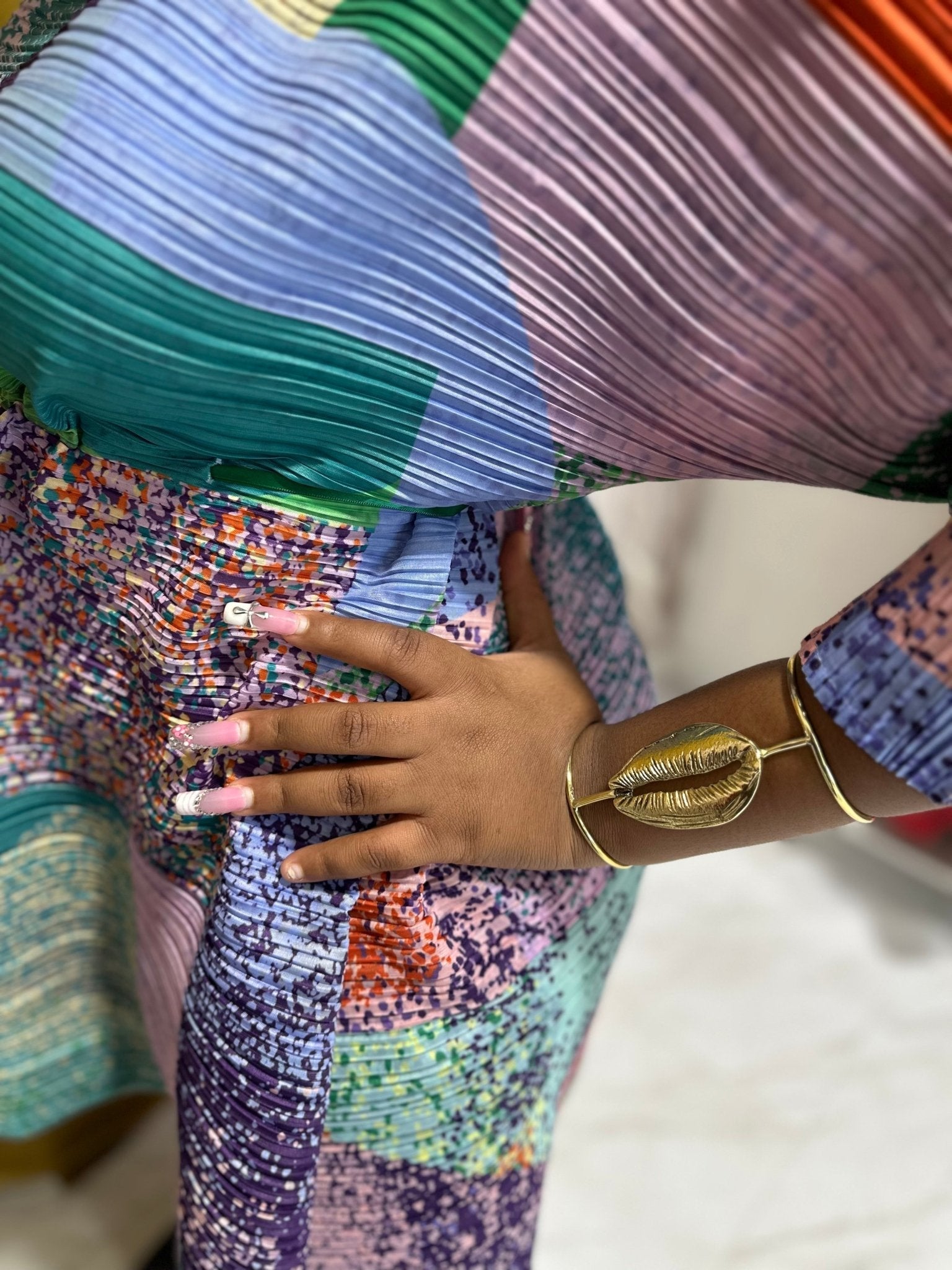 Supersized Brass Cowry 5 inch Bangle /Bracelet