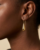 Tear Drop Brass Earrings