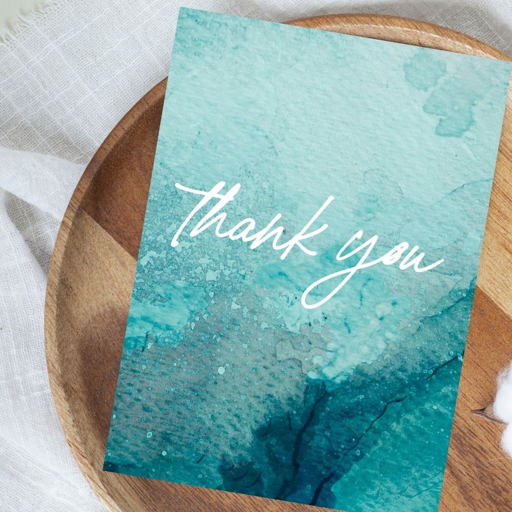Blue Ocean Thank You Card