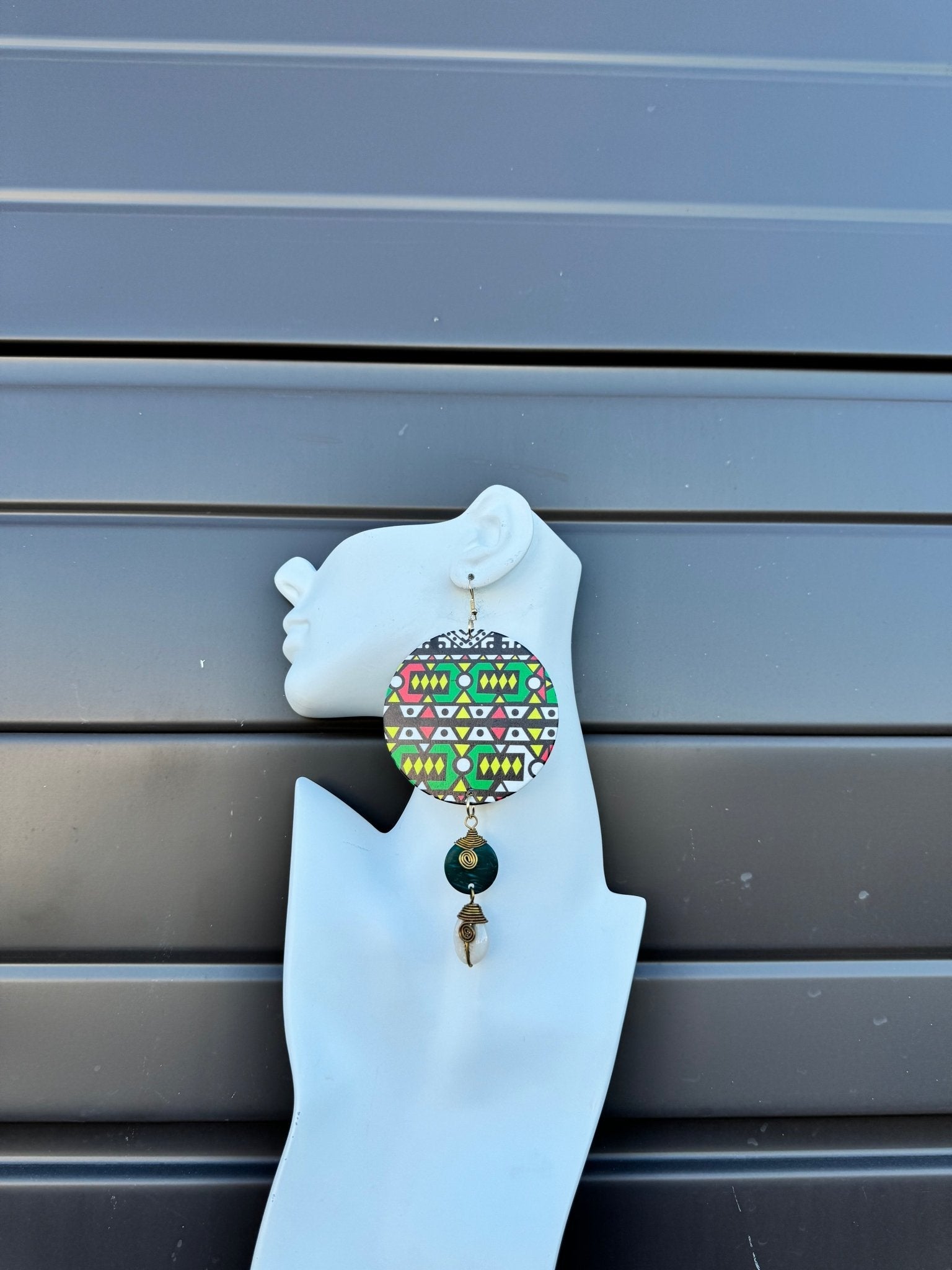 Tribal Luxe Cowry & Wood Earrings