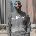 I AM HIM — Warrior Definition | White Ink | Long Sleeve Tee | Definitions of HIM Collection