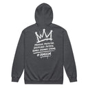 I AM HIM — King Anointed | White Ink | Zip Hoodie | King Collection