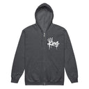 I AM HIM — King Anointed | White Ink | Zip Hoodie | King Collection