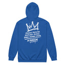 I AM HIM — King Anointed | White Ink | Zip Hoodie | King Collection