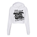 That Girl — Black Graffiti Cropped Hoodie | Around the Way Girl Collection