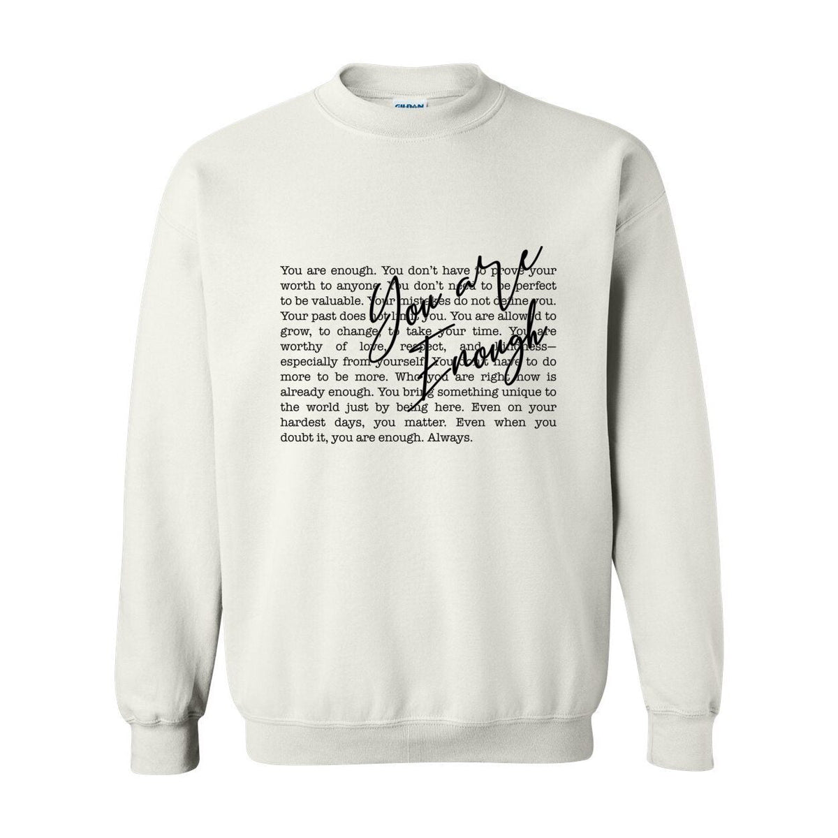 You Are Enough — The Gospel of Worthiness | Women's Crewneck | Definitions of Her Collection