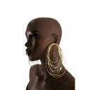Zamunda Multi-loop Brass Earrings