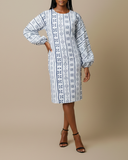 Zora African Print Puff Sleeve Dress